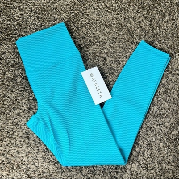 Athleta Pants - Athleta Blue High-Waisted Leggings